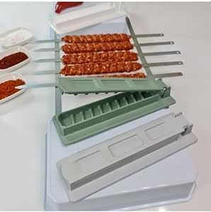 6 Adet Şiş Ve Kebapmatik Adana Urfa Kebap Kalıbı Aparatı Pratik Hızlı Kebap Makinesi Kutusu