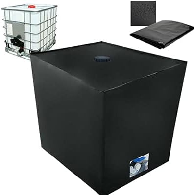 tankı örtüsü, 1000 L IBC tank için branda, toz önleyici UV yağmur (116 x 100 x 120 cm)
