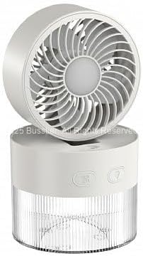 Su Hazneli, Soğuk Buhar Üfleyen Masaüstü Vantilatör, Sessiz Mini Klima Fanı, 3 Kademeli Hız Ayarlı, LED Işıklı, Serinletici Hava Nemlendirici, Kompakt ve Taşınabilir Tasarım