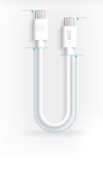 ELEKTRONİK Kısa 25 cm 20W Hızlı Type c Şarj Kablosu Çift Taraflı Type-c to Type-c Pd Şarj Data Kablo, İphone 15 16 Pro Uyumlu