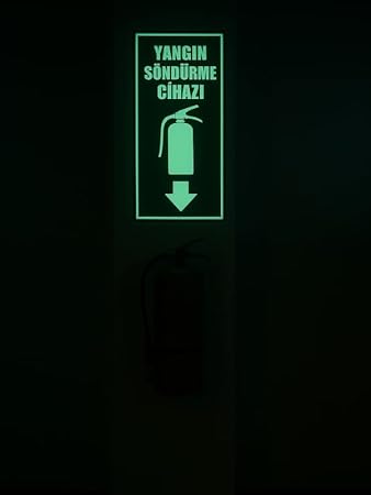 Fosforlu Yangın Söndürme Cihazı Levhası Bant Hediyeli - Görsel 4