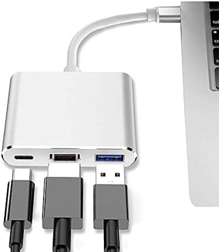CF01 Macbook Uyumlu 4K Full HD 1080p Type C To 3 Portlu HDMI - USB 3.0 - PD Çevirici Hub Adaptör
