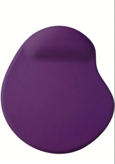 Oval Bilek Destekli Kum Desen Tip Kaymaz Taban Optik Bilgisayar Notebook Mouse Pad Maus Pad 17,5x21,5cm (Mor)