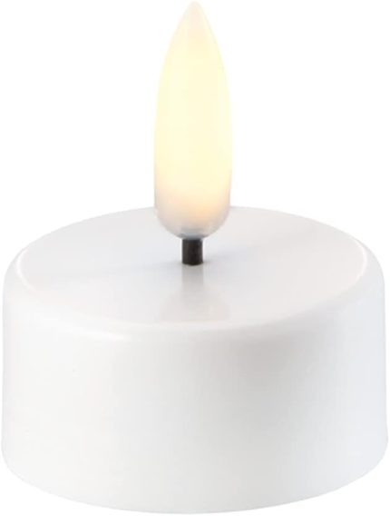 Lighting LED Tea Lights 3,9 x 4,7 cm – Tealight 400 White Plain – LED Tealight mum uzaktan kumandalı zamanlayıcılı 400 saat yanma süresi pil dahil