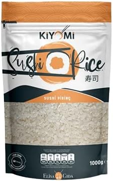 Suşi Pirinci | Suşi Rice | Yarı Saydam, İnce Öğütülmüş Taneler | Salatalar, Çorba için Pirinç - Asya Yemekleri için İdeal | Sushi Ruloları için Harika Sushi Pirinci