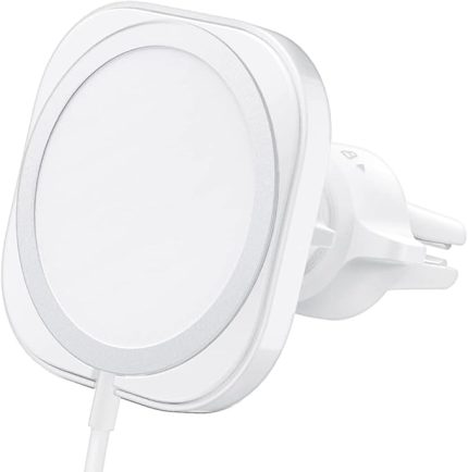 MagFit Araç Tutucu AirVent MagSafe Şarj Aleti iPhone 15 / 14 / 13 / 12 Serisi ile Uyumlu (MagSafe Dahil Değildir) White - ACP03163