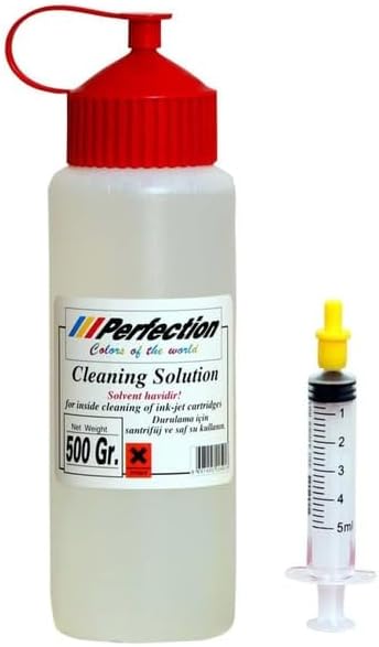 Kartuş Nozzle Açıcı Solüsyon 500 ML + Sarı Uç Şırınga