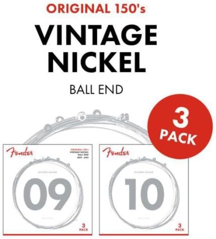 073-0150-309 Elektronik Gitar Telleri "150L 3'lü, Paket Saf Nikel, 009/042"