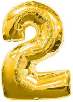 Marifetlerim - 2 Rakamı Altın Folyo Balon 16 inch 40 cm