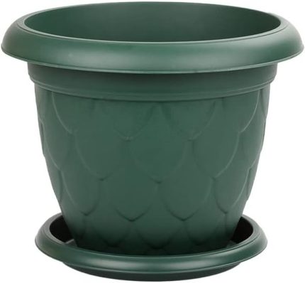 D006 Damla Saksı Set No: 6, 5 Litre, 26,5 Cm, Yesil