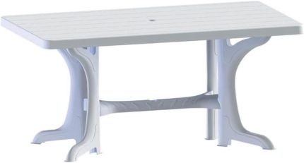 SY-2585 Beyaz Plastik Dikdörtgen Kapalı Masa 90x150 cm
