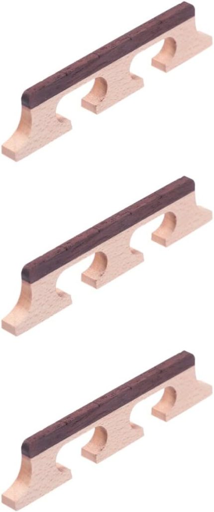 3 Adet Banjo Aksesuarı Banjo Köprüsü Gitar Köprüsü Yedek Gül Ağacı Akçaağaç