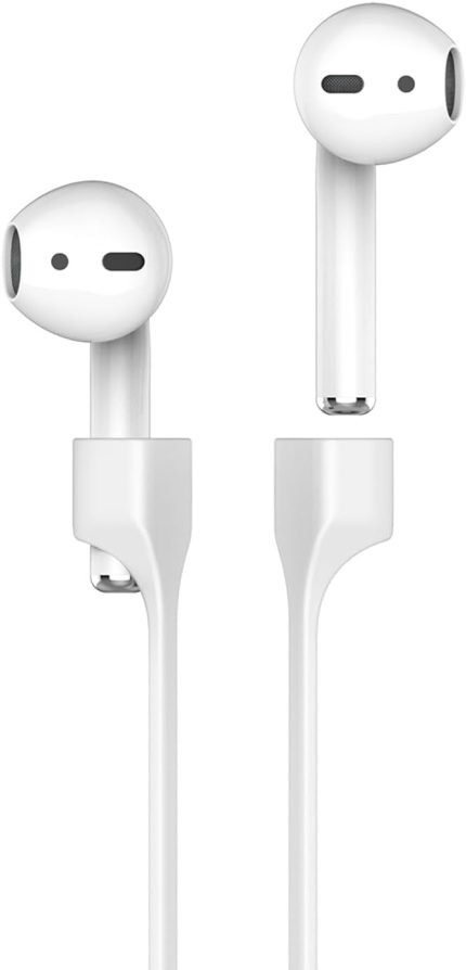 AirPods Uyumlu Mıknatıslı Kulaklık Askısı – Boyun Askısı – AirPods 1-2-3 Pro Uyumlu – Silikon Kordon – 74cm – Spor & Günlük Kullanım – Düşmeye Karşı Koruma Beyaz