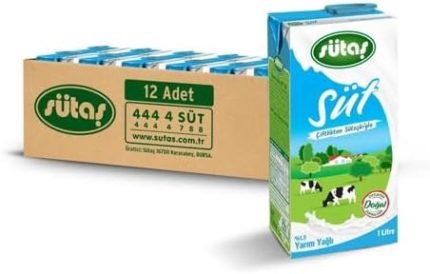 Yarım Yağlı Süt (12 x 1 lt)
