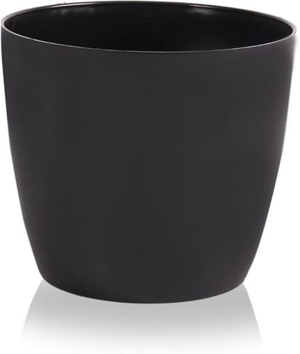 YK02 Yakut Saksı No:2 Drenaj Aparatı ile Birlikte 14cm, 1,9 Litre Siyah