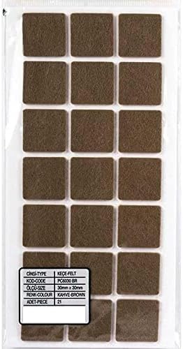 Yapışkanlı Keçe 30 * 30 Mm 21 Adet
