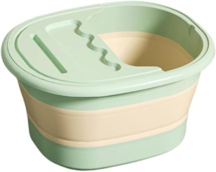 Katlanabilir Ayak Banyosu, Uyumaya Yardımcı Olmak İçin Ayak Masajlı Ayak Banyosu, Ayak Spa, Ayak Daldırma Küveti Yatıştırıcı Yeşil Çok Fonksiyonlu