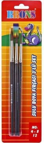 Br-674 Resim Fırçası 3Lü Set 4/8/12