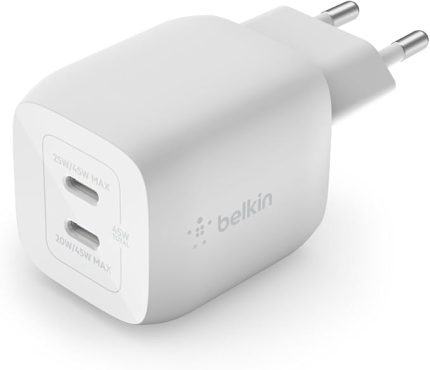 45 W USB-C şarj cihazı, 2 bağlantı noktalı, Power Delivery 3.0 ve GaN teknolojisi ile iPhone 14/14 Plus, 13, Pro, Pro Max, mini, iPad Pro 12.9, 11, MacBook, Galaxy S22, Tab vb. için hızlı şarj