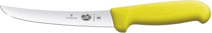 Fibrox Kemik Sıyırma Bıçağı, Swiss Made, 15 cm Kavisli Bıçak, Kaymaz, Paslanmaz, Paslanmaz Çelik, Sarı