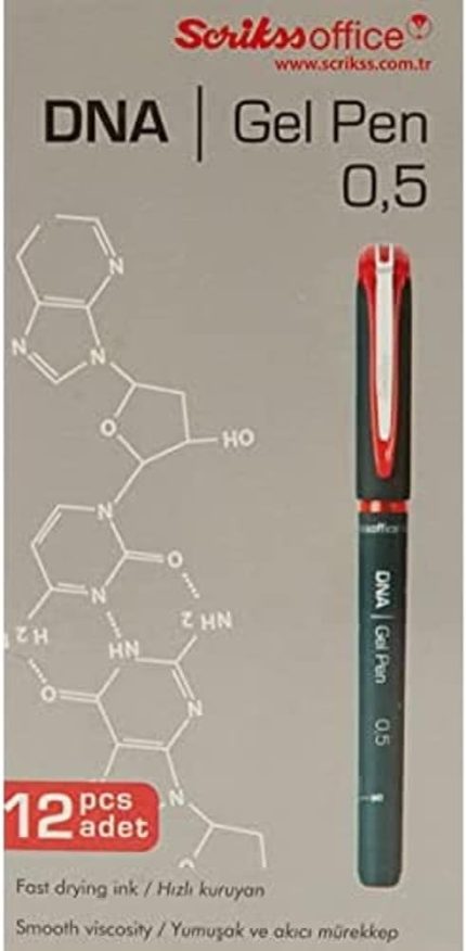 Office Dna Jel Tükenmez Kalem 12'li Ambalaj Kırmızı 0.5 Mm