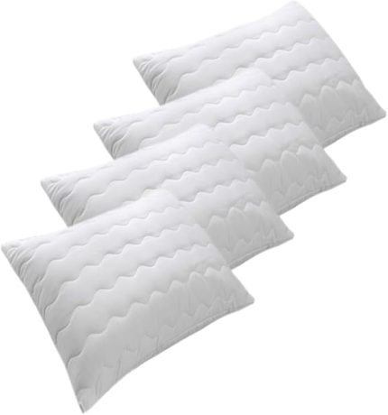 Kapitoneli Yastık Alezi 4'lü Pamuklu Fermuarlı Kapitone Yastık Koruyucu Yastık Kılıfı