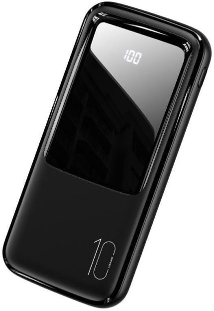 10000 Mah Dijital Göstergeli Powerbank 4 Girişli Type C Lightning Micro Usb 1 to 7 Gerçek 10000 Taşınabilir Şarj