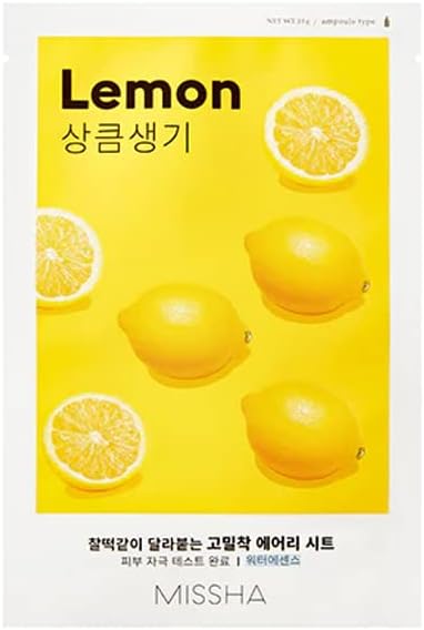 Limon Özlü Koyu ve Mat Ciltler İçin Aydınlatıcı Yaprak Maske (1ad) Airy Fit Sheet Mask Lemon
