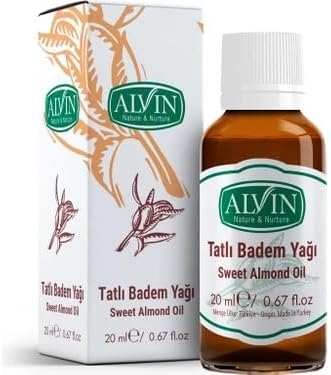 Tatlı Badem Yağı, Soğuk Sıkım,Yüzde Yüz Saf ve Doğal, 20 ml