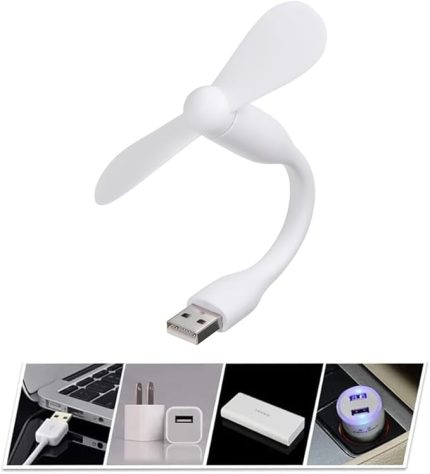 USB vantilatör, Esnek Mini Fan, El Vantilatörü, PC, Powerbank, USB cihazları İle Kullanılabilir, Sessiz Taşınabilir USB Mini Soğutma Fanı Soğutucu, Seyahat Fanı (1 ADET)