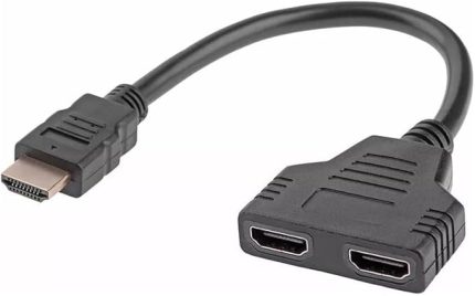 Splitter Adaptör Kablosu, Erkek-Hdmi Dişi X 2 Adaptör 30 Cm Kablo Çoklayıcı Splitter, Aynı Anda İki Aynı TV'yi Destekler 1080P