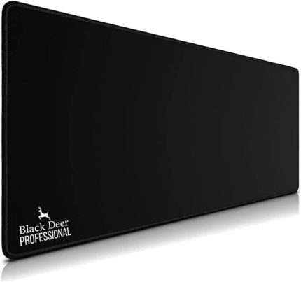 Deer Oyuncu Mouse Pad, Fare Altlığı, Kenar Dikişli, Kaymaz Taban, Ofis Tipi, Pürüzsüz Yüzey, Çalışma Masası Altlığı (90x40 XL)