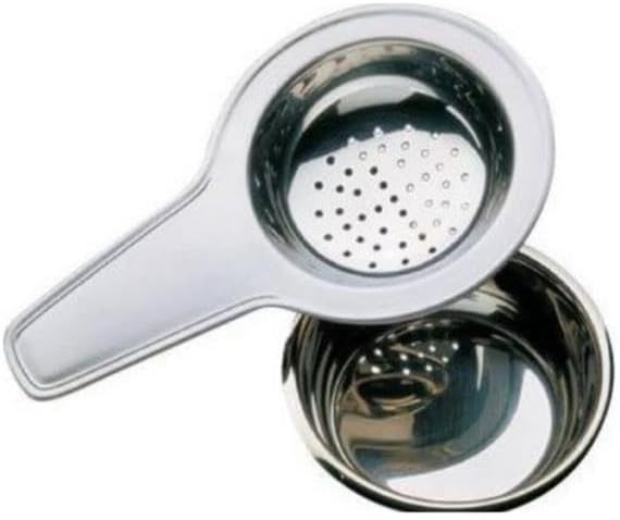 çelik çay süzgeci - altlıklı paslanmaz çay süzgeç