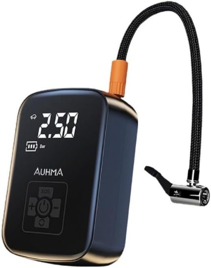 Kompresörü, 150 PSI Dijital Göstergeli Oto Kompresör, Araba, Motosiklet, Bisiklet ve Top İçin, Taşınabilir Şarjlı Kullanım, Fener Işığı, 4000 Mah Batarya, 3 Farklı Başlık (PSI,KPA,BAR,KG/CM²)