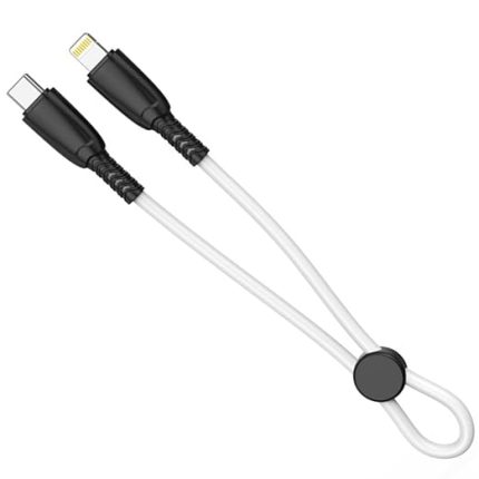 Simple is Beauty Lightning Type-C Şarj Kablosu NB-Q248A | Food-Grade Slikon Tasarım | 27W Hızlı Şarj Özelliği | 25cm Kablo Uzunluğu | Beyaz