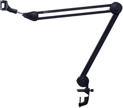 GMS-03 Masaüstü Mikrofon Standı Damik/Kapasitör Mikrofon iç Büyük Boyutlu Ayarlanabil Katlanabil Kol Standı Darbeye Dayanıklı Tutuculu Ağır Hizmet Mikrofon Kol Braketi Stüdyo Ka