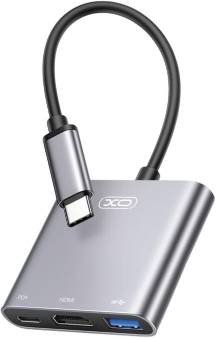 USB-C Dock İstasyonu, HUB011, 4K 30Hz HDMI, USB 3.0, 100W PD Şarj Desteği, Kompakt Tasarım, 5 Gbps Veri Aktarma, Siyah