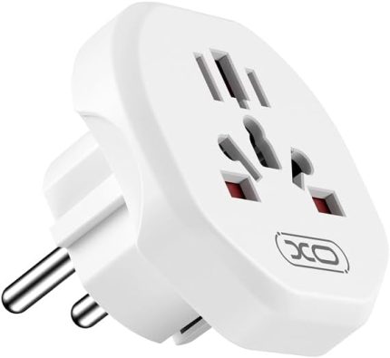 Simple is Beauty Evrensel Çoklu Seyahat Adaptörü WL23| EU to (USA,EU,JAN,UK,AUS,CN) – 2500W Güç Destekli, Çoklu Ülke Uyumlu, Kompakt ve Güvenli Dönüştürücü, Akım Korumalı | Beyaz