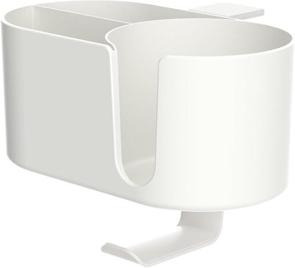 Kulaklık Kancaları ve Saklama Tepsisi ile Metal Bardak Tutucusu Çalışma Alanını ve Düzenli Hale Getirir ve Küçük Eşyaların Saklanmasına İzin Verir , beyaz