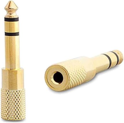 Jak Dönüştürücü - Jack Çevirici erkek 6.5mm - dişi 3.5mm Siyah Jack Fiş jack Çevirici Stereo