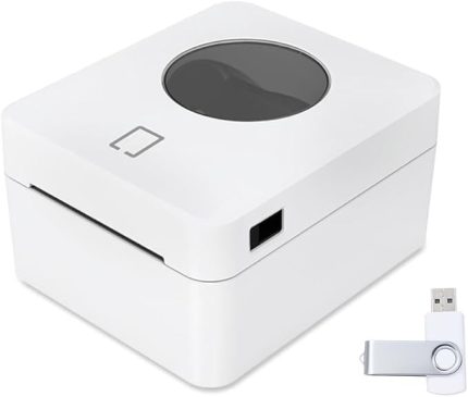 4x6'' Nakliye Paketi için Masaüstü Termal Etiket Yazıcısı Hepsi Bir Arada Etiket Baskı Makinesi Kablolu USB Bağlantısı 160mm/s Yüksek Hızlı Termal Etiket Yazıcısı Maks.104mm Kağıt Genişliği