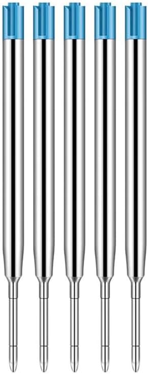 Kalem Yedeği 5 Adet Tükenmez Kalem İçi Yedek Mavi Metal Tükenmez Kalem İçi Okul Ofis Jel Kalem İçi Mavi