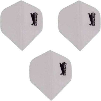 Set (15 Adet) DARTSAN Dart Flight-Flayt. 100 Micron PET Beyaz