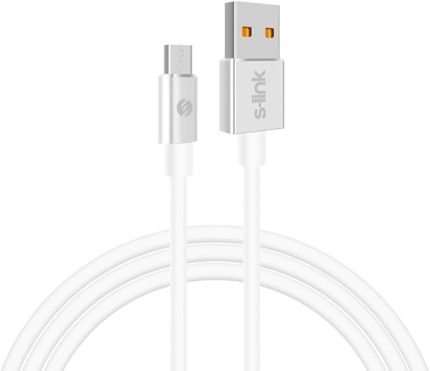 SW-C508 2m 2.4A Usb to Micro Usb Beyaz Data + Sarj Kablosu