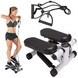İpli Fitness Stepper Egzersiz Aleti Total Body Twister Crosstep Step Siyah
