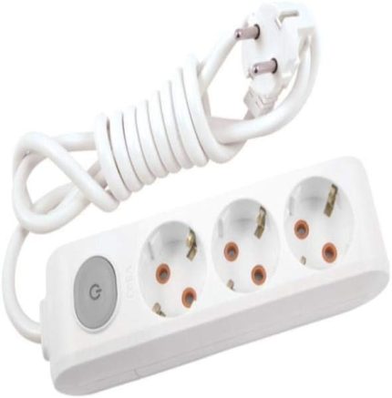 Multi-Let 3lü Anahtar-Topraklı Kablolu Çocuk Korumalı 3m Priz