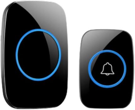 Kablosuz Kapı Zili Ledli Uzaktan Kumandalı Işıklı Kapı Zili Yüksek Sesli 300mt Uzun Mesafeli - 1 Buton + 1 Zil