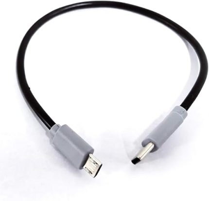 Type-C to Mikro USB Kablosu, USB Tip C - Mikro B OTG Kablosu Erkek - Erkek Şarj Veri İletimi, 30 Santimetre Kablo (ZR796-30cm Kablo)