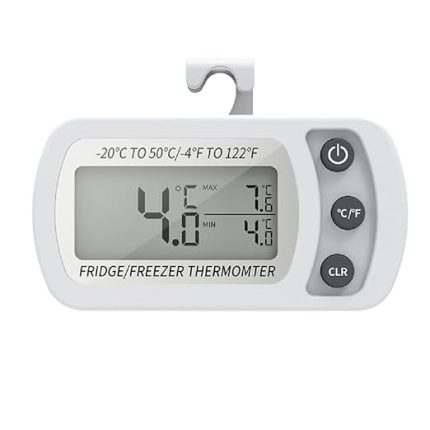 Buzdolabı termometresi, dijital su geçirmez derin dondurucu bölmesi termometresi, iyi okunabilir LCD göstergeli, okuma, ev, dış mekan, ev, restoran, bar, kafe için mükemmel