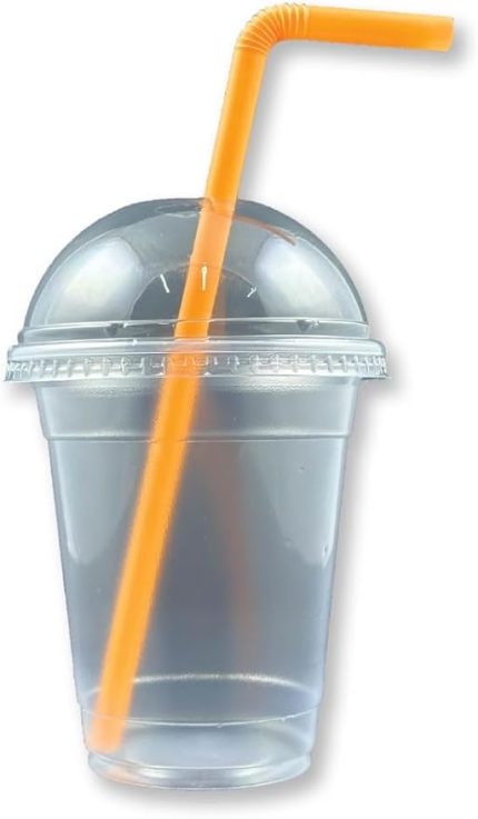 cc Pet Plastik Milkshake Limonata Bardağı Kapaklı 500 Adet